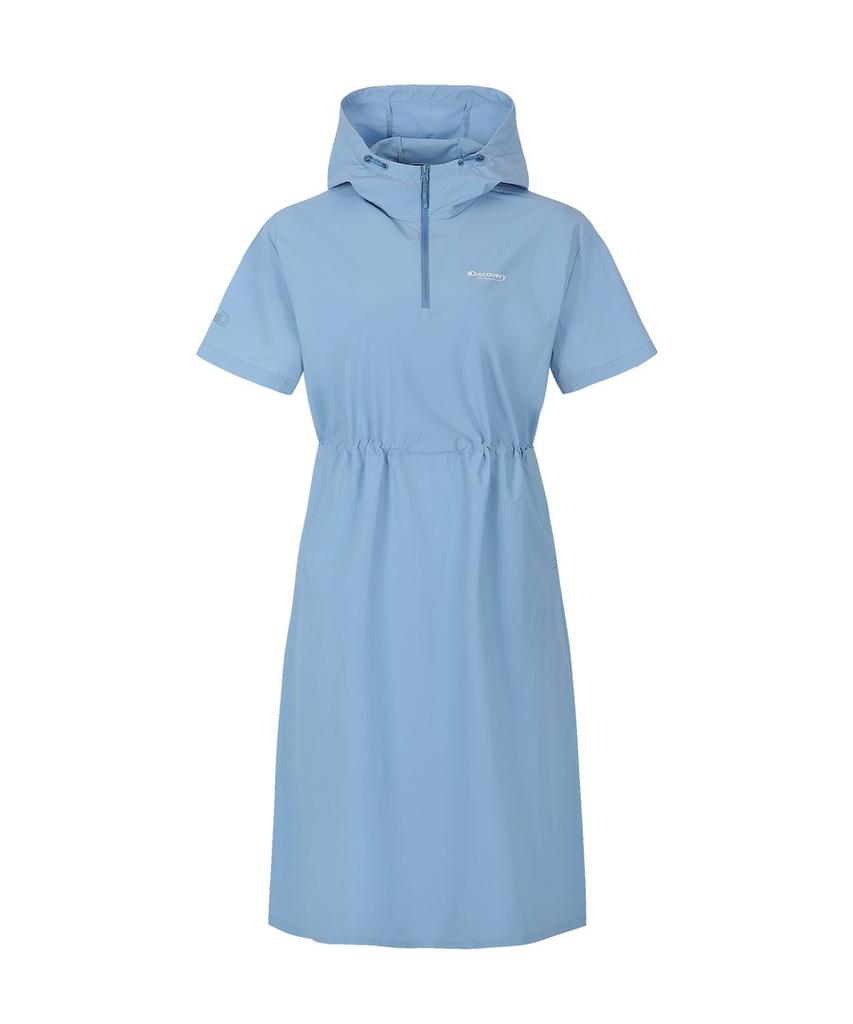 DISCOVERY EXPEDITION Women'S Freshvent Hooded Woven Dress (Blue)