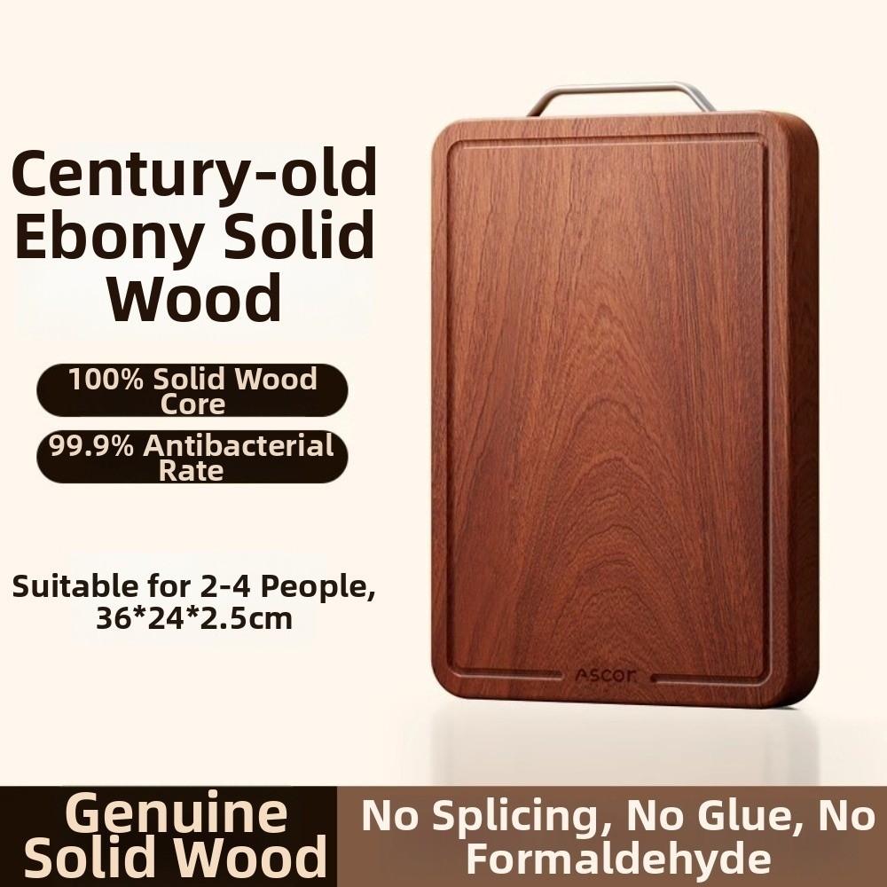 Durable Solid Wood Cutting Board Antibacterial Double-sided Vegetable Cutting Board Ebony Anti Mold Cutting Board Mats Household