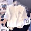 Cute Rabbit Smiling Face Printed White Children's T-shirt 2026 New Popular Summer Loose Top Parent-child Fashion Tee Shirt