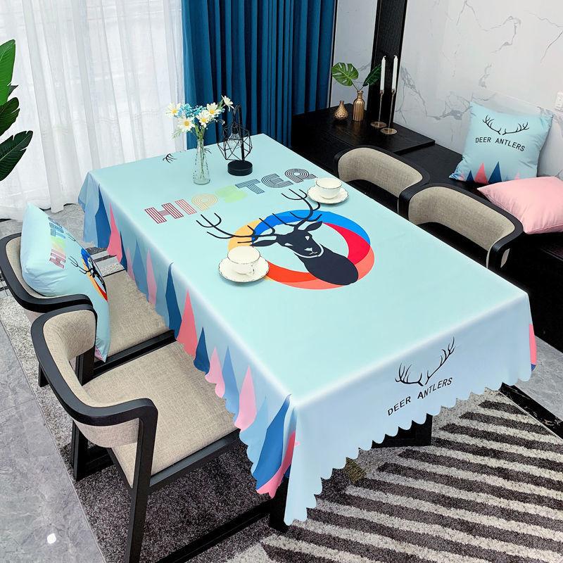 Față de masă în stil minimalist, artă din țesătură, impermeabilă, rezistentă la ulei, lavabilă, măsuță de cafea de uz casnic Față de masă dreptunghiulară