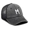 Unisex Mesh Cap WordArt A to Z Breathable Adjustable Baseball Hat Woman's Cap Cozy Snapback Trucker Hat Ideal Choice For Camping