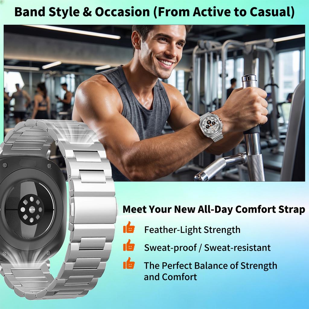 Premium Titanlegierungsarmband Business-Band für Samsung Galaxy Watch Ultra 47mm 2025 Bänder Für Galaxy Watch 8/8 Classic Armband