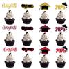 Cake School Graduation Decor With Colorful Paper Flags For Party Prop Venue