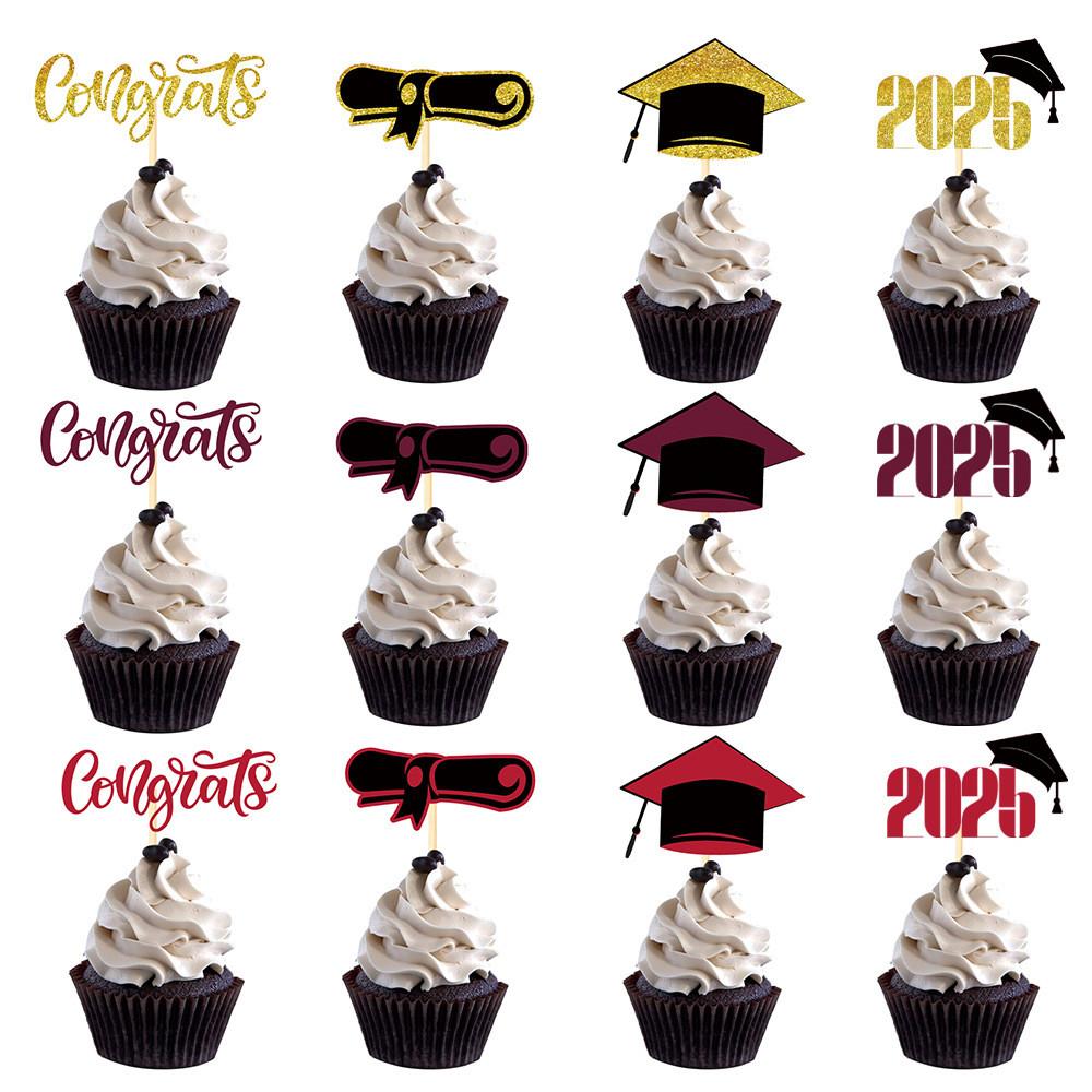 Cake School Graduation Decor With Colorful Paper Flags For Party Prop Venue