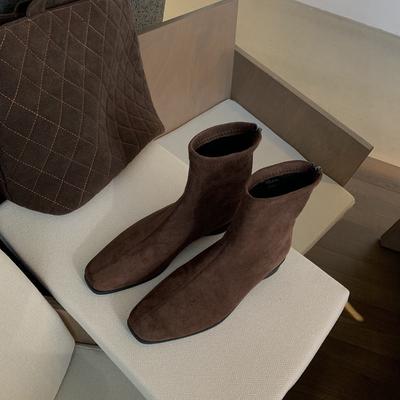 Retro Boots for Women's Heads, Versatile Thick-heeled High Boots, Short Boots and Women's Shoes