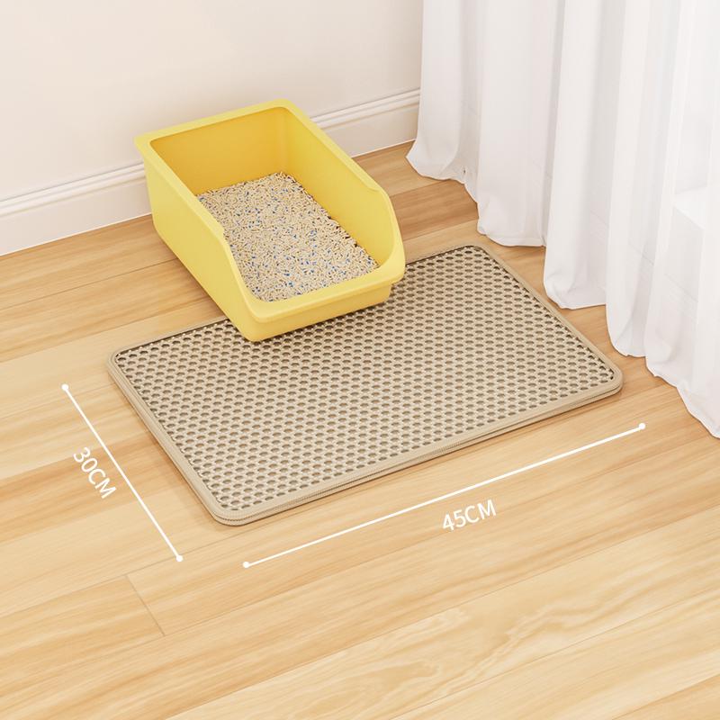 Cat Litter Mat: Anti-Tracking, Anti-Splash, Double Layer, Leak-Control Mat for Cats
