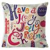 Short Plush Material Pillowcasehome Decor Merry Christmas & Happy New Year Pillow Covers Pattern Cushion Cover Suitable For Sofa