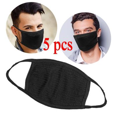 Unisex-Mund-Nasen-Masken aus Baumwolle, modisches Muster, einfarbig schwarz, modische, süße Halbgesichtsmaske