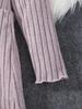 Girl's Casual Fashion Outfit with Striped Ruffle Edge Long Sleeves&comfortable Solid Color Dress for Spring, Autumn and Winter Styles