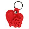 Dog Cat Paw Shaped Keychain Animal Keyring PU Leather Key Pendant Hair Collector