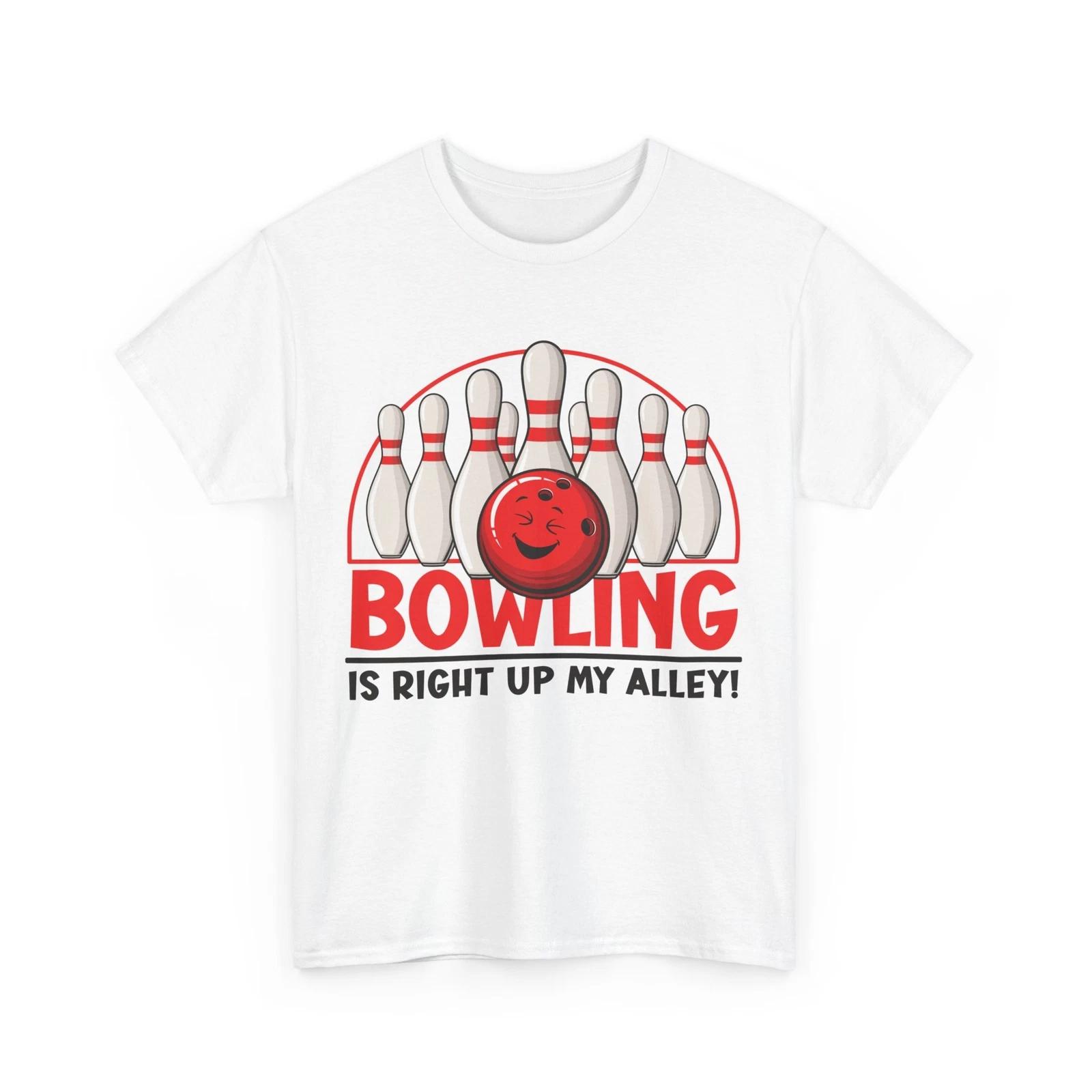 Bowler Shirt, Bowling Is Right Up My Alley Bowling Player T-shirt S