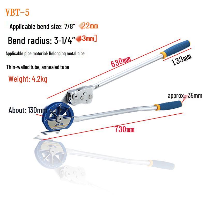 Saint-Ba Ruční ohýbačka trubek pro měď, hliník, ocel: Velikosti 6, 8, 10, 12, 19, 22