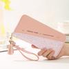 Ladies Wallet Long Zipper Gold Powder Stitching Hit Color Tassel Wild Rivet Mobile Phone Bag CLE
