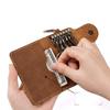 Crazy Horse Leather Key Bag Men's Multi Functional Waist Hanging Keys Cards Cover