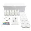 12PCS  Remote Controlled Wireless Charging Rechargeable Tealight RGB LED Candle Lamp Wedding Xmas Home RGB Party Table Decor