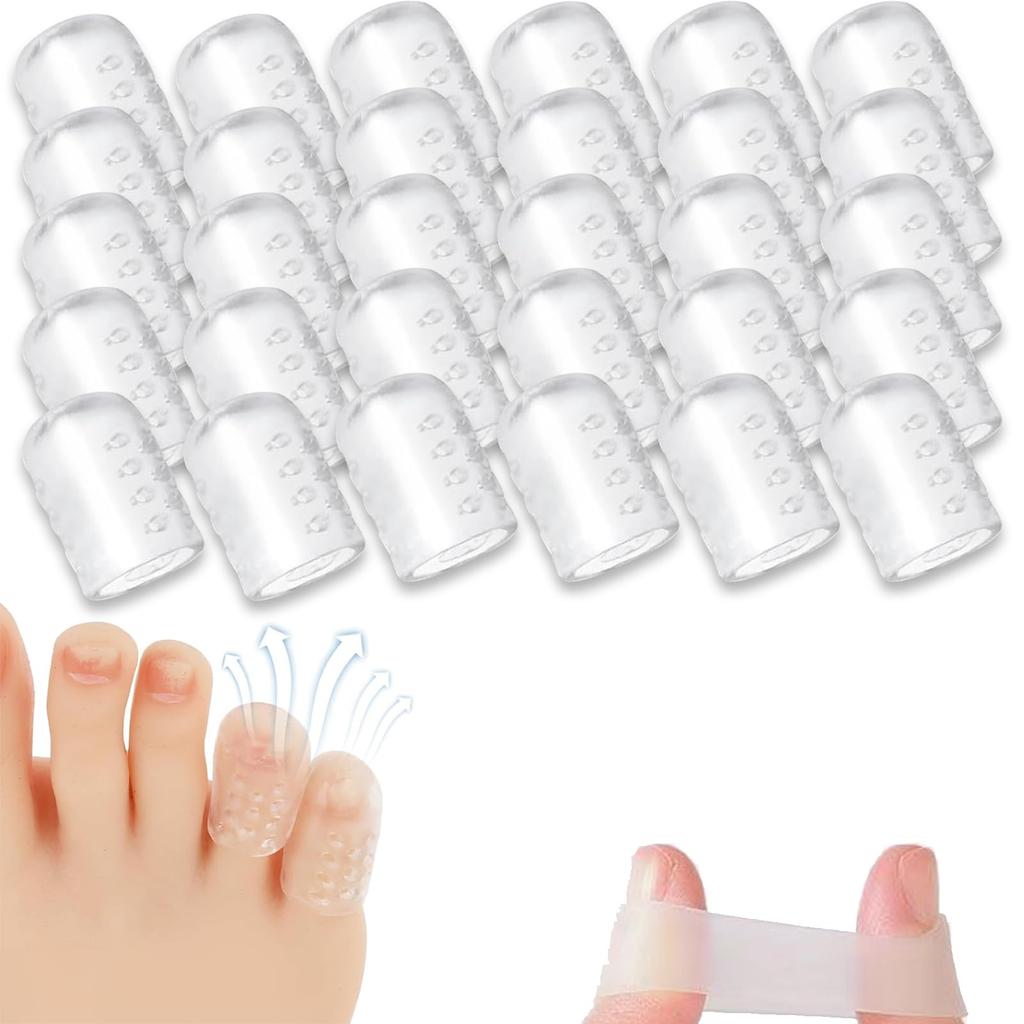 Silicone Anti-Friction Toe Protector, Silicone Toe Protectors, Gel Toe Protectors, Breathable Little Toe Covers, Blisters, Calluses, and Corns