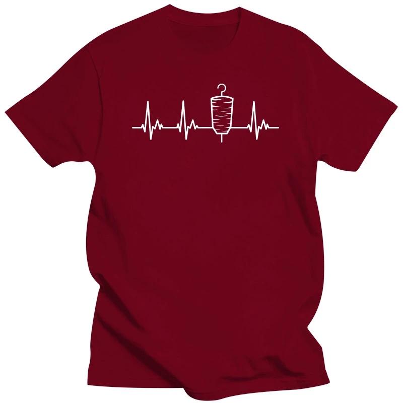 Doner Heartbeat Unique TShirt Kebab Meat Dishes Shashlik Gyros Leisure T Shirt Hot Sale Stuff For Adult