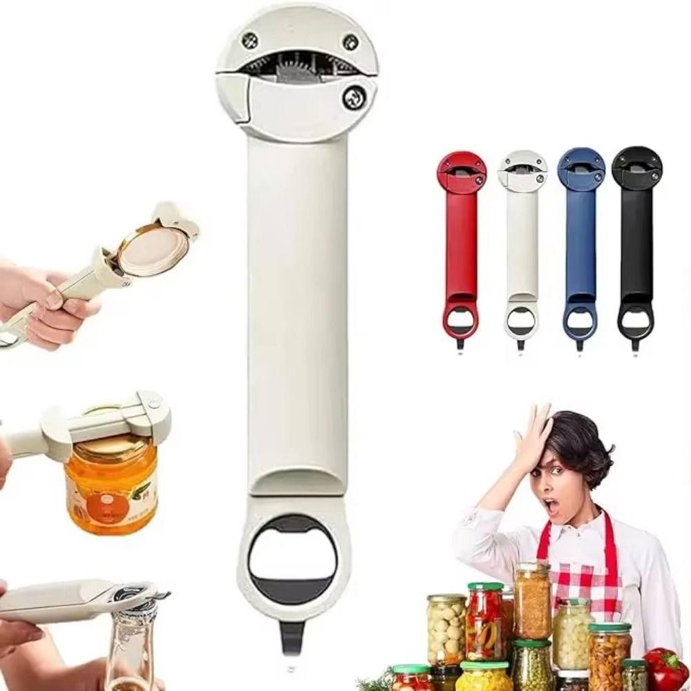 Thickened Handle Telescopic Cap Opener Adjustable Screwer Jar Lid Gripper For Weak Hands