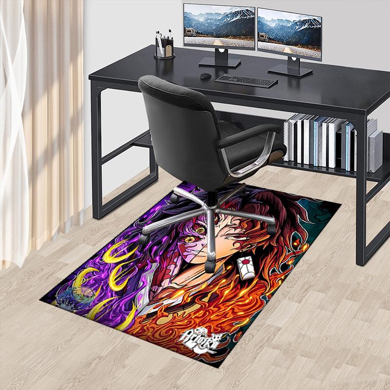 

1pc Demons Slayer: Tanjiro Kamado Inspired Office Chair Mat - Festival Gift, Non-Slip Carpet for Home and Office Decor.P094 60cm by 90cm