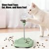 Treat Dispensing Cat Toy Interactive Slow Feeder Cat Treat Ball With Teaser Wand For Kittens Pets Boredom Play Hunting