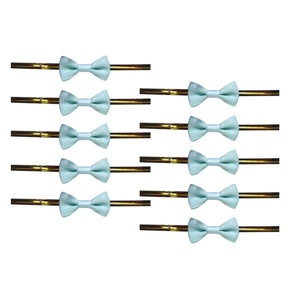 20 Stück Backband mit Punkt-Schleifen-Design zum Verschließen von Süßigkeitentüten, Verpackungs-Dekorationszubehör für Hochzeiten, Geburtstagsfeiern