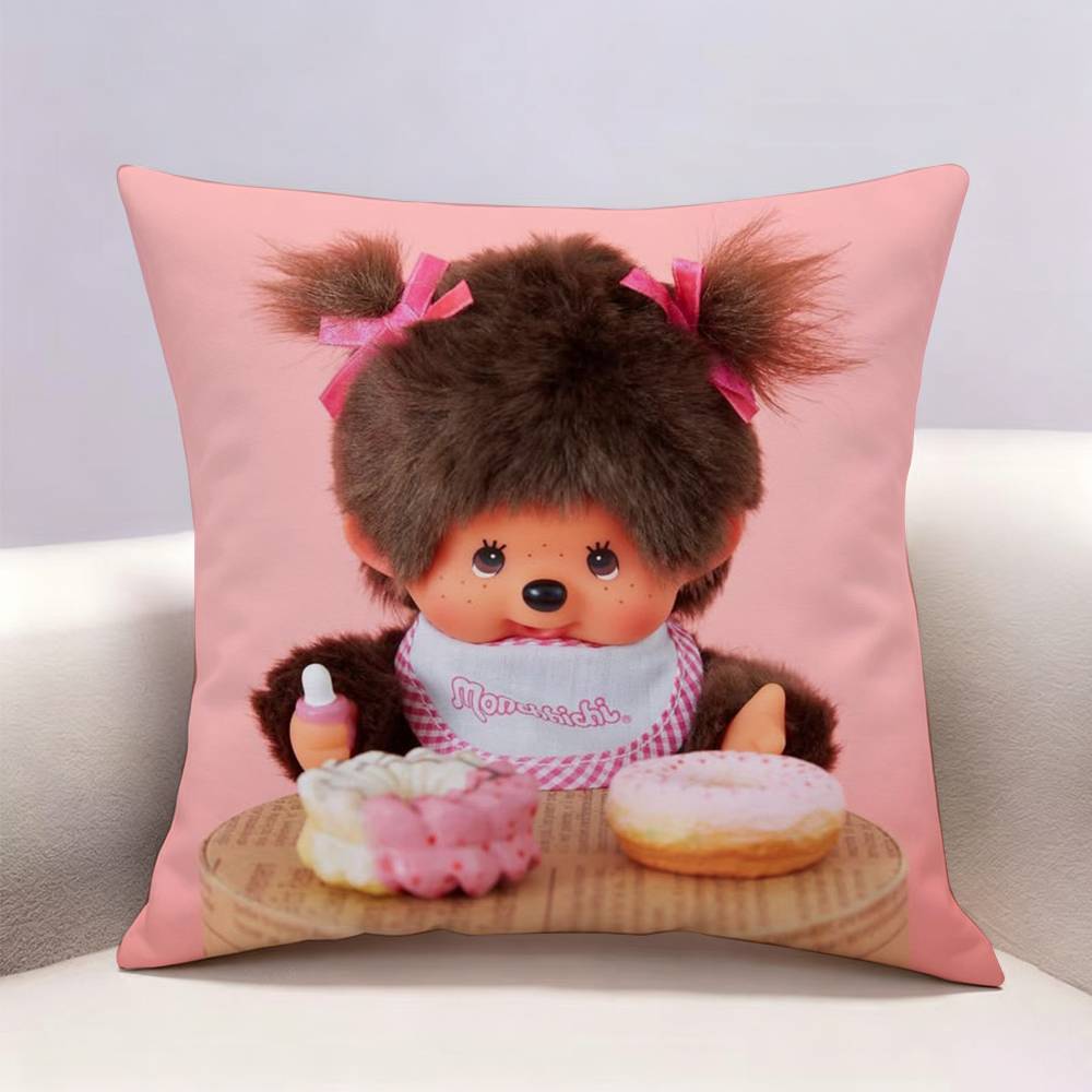 MMonchhichi New Doublesided print Pillow Case Pattern Printed Pillowcase For Living Room Sofa Cushion Cover