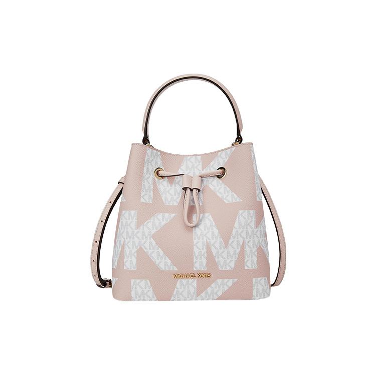 New MICHAEL KORS Suri Artificial Leather Bucket Bag, Shoulder Bag, Crossbody Bag, Handbag Medium Women's Soft Pink 35T1GU2M8V-648