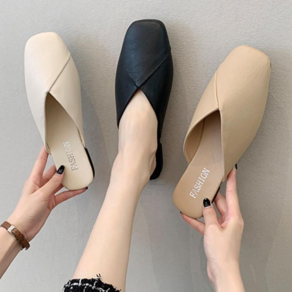 Women's Flat Slippers Wearing Outside Baotou Slippers Women Fashion Sandals for Women Shoes