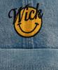Wig Smile Denim Ball Cap - Light Blue