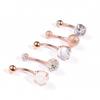 5pcs/set Stainless Steel Navel Belly Button Rings Women Fashion Belly Button Ring Piercing Body Piercing Jewelry