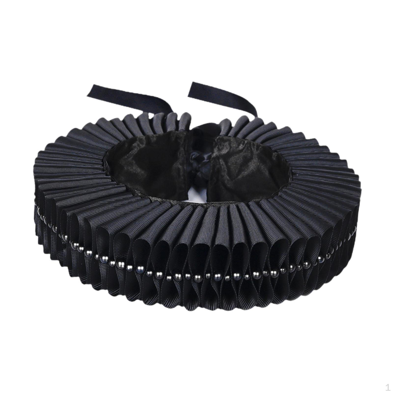 

Рюш Ретро Дизайн Вечеринка Клоун Косплей Шейный Рюш чёрный