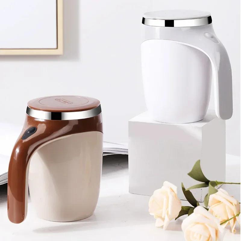 Magnetic Mug Automatic Mixing Cup Portable Coffee Cup Rotating Electric Stainless Steel Mug Lazy Milk Shake Rotating Water Cups
