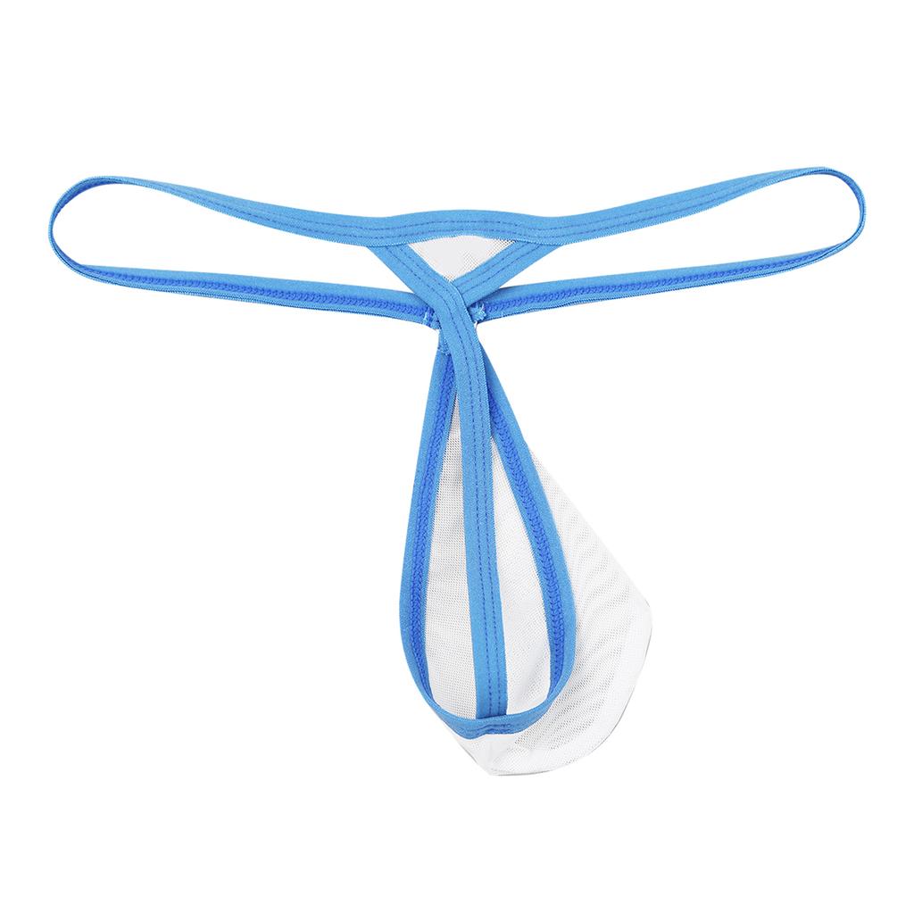 Pánské průsvitné tanga, síťované pouzdro s výčnělkem a T-back, oblečení do nočního klubu