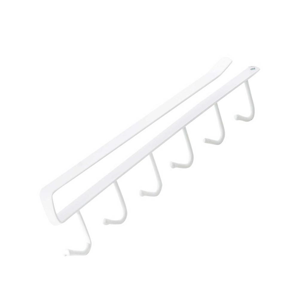 Under Cabinet Hook Multifunctional Rustproof Iron 6 Hooks Cabinet Storage Hanger for Bedroom Kitchen