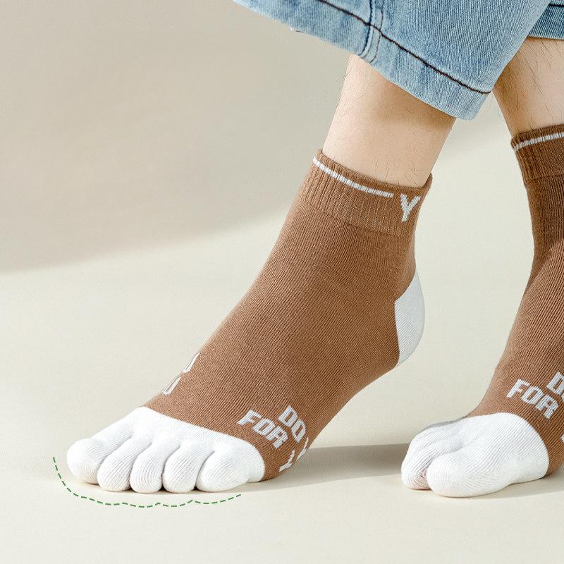 Five-finger Socks, Men's Summer Thin Cotton Socks, Breathable Toe Separation Socks, Toe Socks, Anti-odor and Sweat-absorbing Summer Short Socks