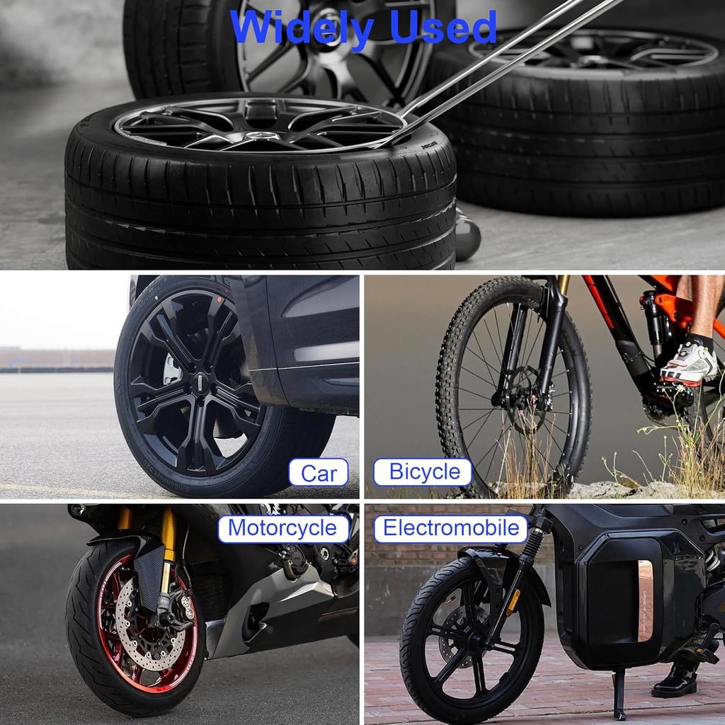 11.5" Tire Spoon Kit, 26Pcs Tire Changing Tool For Motorcycle Dirt Bike Lawn Tractor Bicycle, Motorcycle Tire Changer Tire Removal Tool With 3Pcs Rim