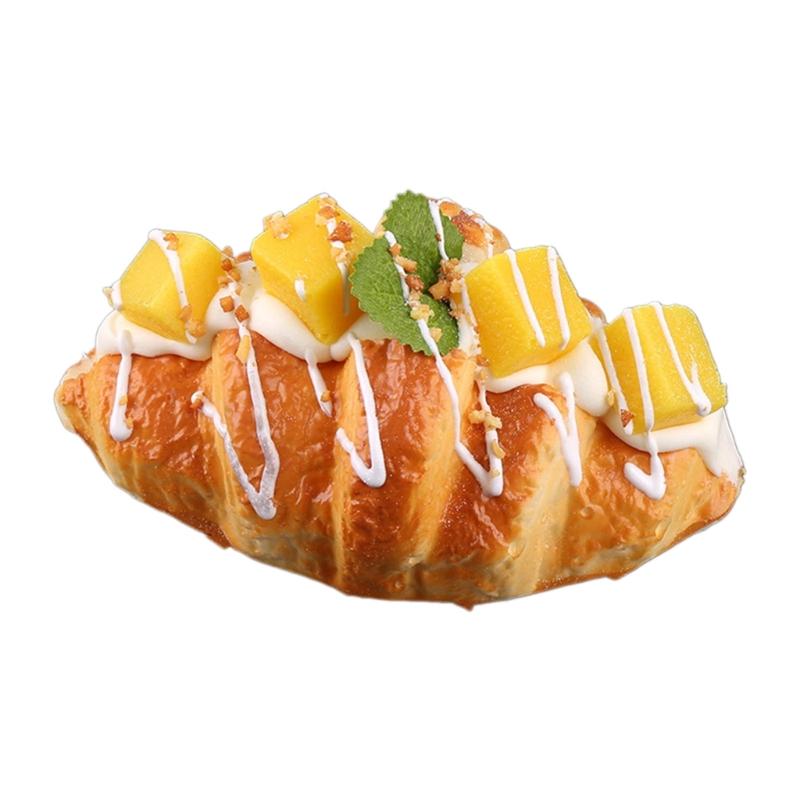 Artificial Croissants Fake Toy Simulation Croissants Fake Bread for Display Dropshipping