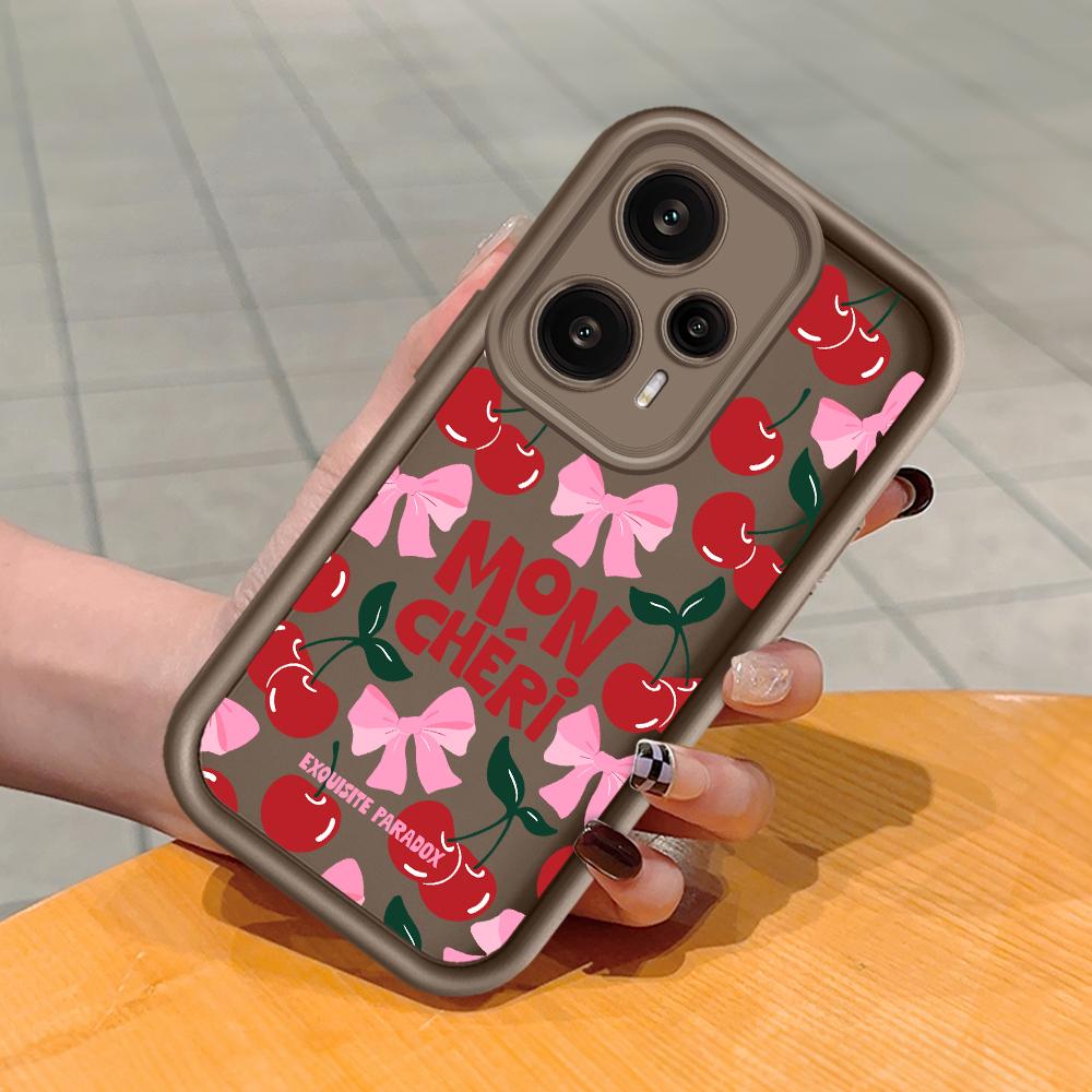 

Мягкий силиконовый квадратный чехол с рисунком лестницы для телефона, полное покрытие, противоударный защитный резиновый чехол для камеры для Xiaomi Redmi Xiaomi Poco X5 Pro коричневый