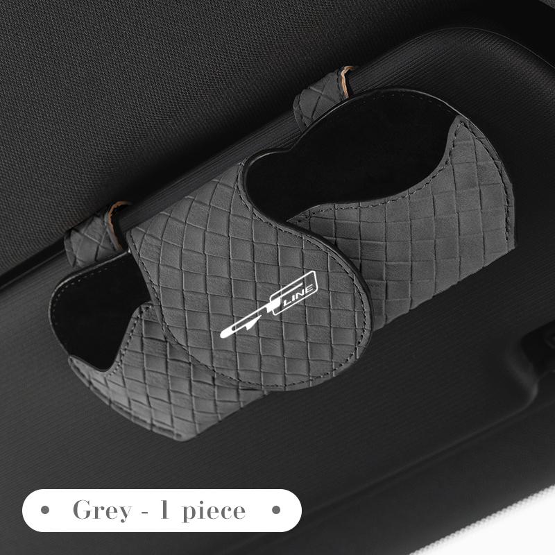 AABIV1 Car Visor Glasses Case For KIA K5 K2 K3 Ceed Sportage Rio 3 Proceed Sedona Forte Cerato Venga Magnetic Leather Sunglasses Holder