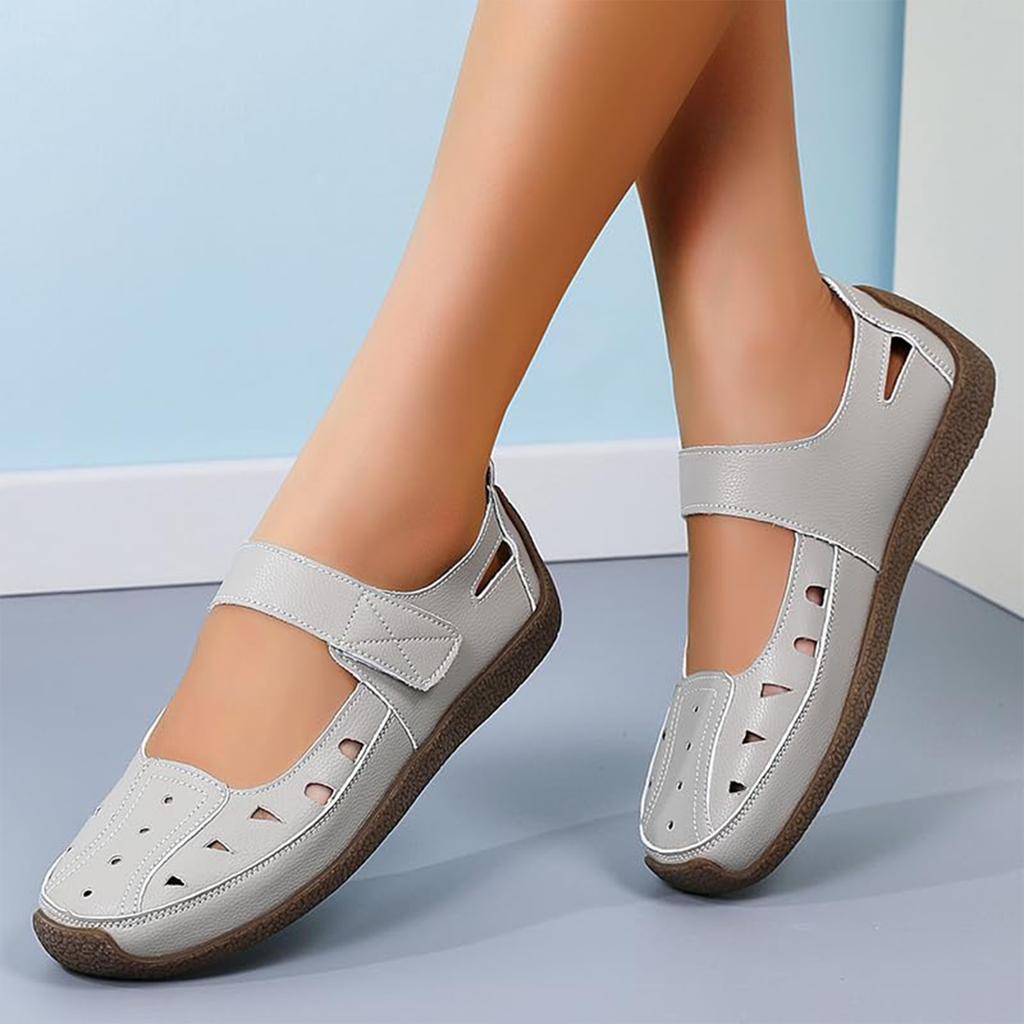 Summer Handmade Retro Soft Sole Mom Shoes Leather Casual Women's Footwear