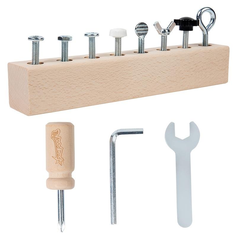 Kids  Screw Busy Board Toy,Life Tools Cognitive Toy-Cultivating Hand Skills,Engineering Skills,Refining Fine Motor Ability,Enhancing Patience and Focu 8 holes