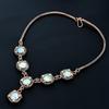 Larimar Necklace, 999 Copper Wire Wrapped Adjustable Chain Necklace. Gift For Women Handmade Necklace Gemstone Jewelry