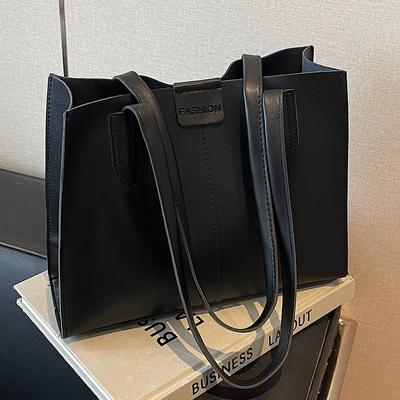 Textura Retro Invierno Nuevo Bolso Tote Versión Coreana Estudiante Simple Moda Portátil Gran Capacidad Un Hombro Axila para Mujer