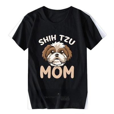Hot Sale Shih Tzu Mom Funny Cute Dog Owner Mommy Gift T Shirt Personalized Shirt Tees Kawaii Animal Graphi Unique Tops