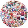 50 Christmas Fun Gifts Decorative Party Stickers Guitar Notebook Suitcase DIY Waterproof Stickers