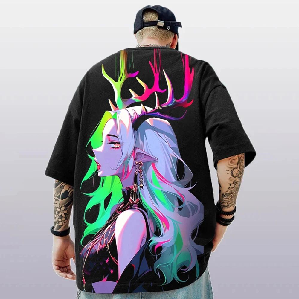 Summer Fashion Men's T-shirt 3D Anime Cartoon Printed Short Sleeve