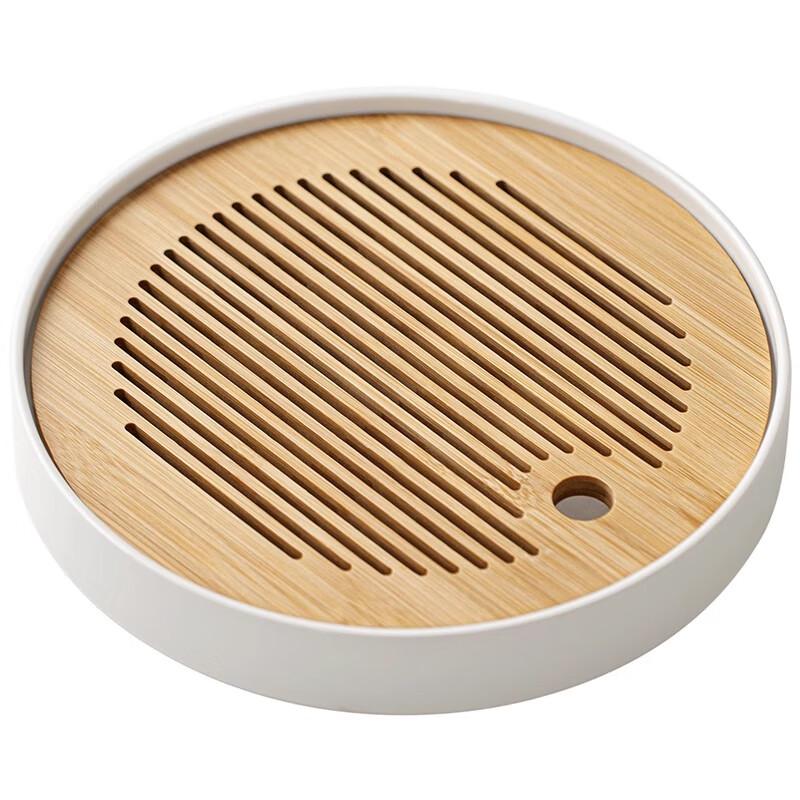 Elegant Round Ceramic Tea Tray