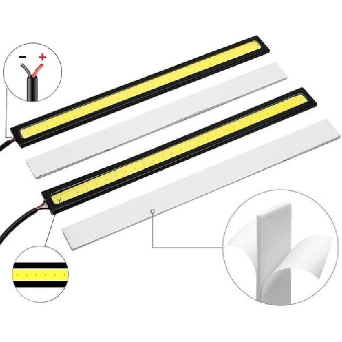 4Pieces Daytime Running Lights DRL Led Strip for Cars Waterproof COB Lights T