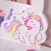 Kids Dressing Table with Mirror, Stool, Pink