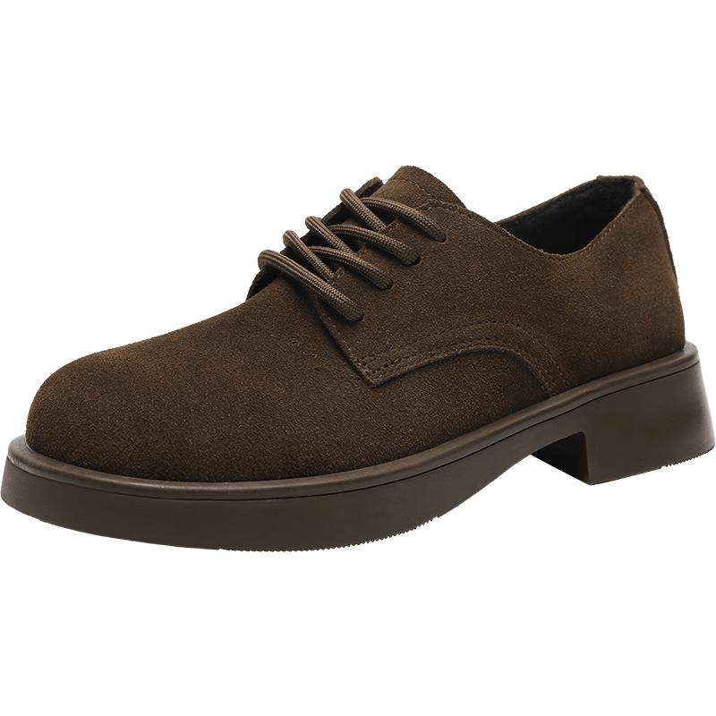 ZHR Women s Retro Lace-up Loafers 36 коричневый